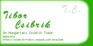 tibor csibrik business card